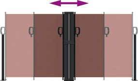 vidaXL Σκίαστρο Πλαϊνό Συρόμενο Καφέ 120 x 600 εκ.
