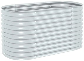 vidaXL Ζαρντινιέρα Υπερυψωμένη Ασημί 160x80x81 εκ. Γαλβανισμ. Χάλυβας