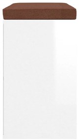 Παπουτσοθήκη Γυαλιστερό Λευκό 70x36x60 εκ. Επεξεργασμένο Ξύλο - Λευκό