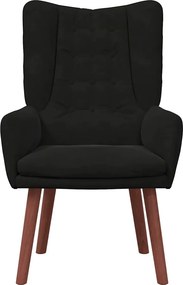 vidaXL Πολυθρόνα Μαύρο 63 x 67 x 94 εκ. Βελούδο