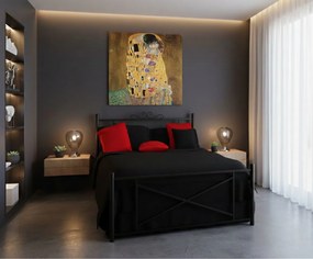 Κρεβάτι Orion-150x200-Μαύρο-Με ποδαρικό