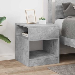vidaXL End Table Σκυρόδεμα Γκρι 40,5 x 40 x 45 εκ Επεξεργασμένο ξύλο