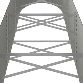 vidaXL Ζαρντινιέρα Καφέ 296x80x68 εκ. Γαλβανισμένος χάλυβας