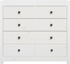 vidaXL Βοηθητικό Ντουλάπι Λευκό 100x40x90 εκ. από Μασίφ Ξύλο Πεύκου