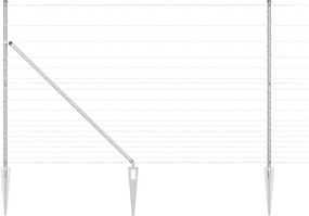 vidaXL Στύλος Περιφράξεων Γαλβανισμένο 25 x 1,5 m Ατσάλι