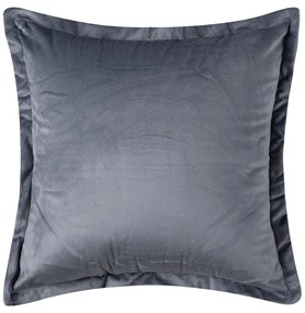 Βελουτέ Διακοσμητική Μαξιλαροθήκη (45x45) Silk Fashion A804 Σκούρο Γκρι