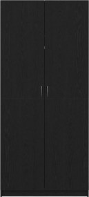 vidaXL Ντουλάπι Μαύρη Οξυά 90 x 52 x 200 εκ. Επεξεργασμένο ξύλο
