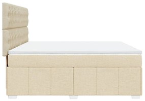 ΚΡΕΒΑΤΙ BOXSPRING ΜΕ ΣΤΡΩΜΑ ΚΡΕΜ 180X200 ΕΚ. ΥΦΑΣΜΑΤΙΝΟ 3291759