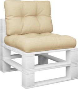 vidaXL Μαξιλάρια Παλέτας 2 τεμ. Μπεζ Υφασμάτινα