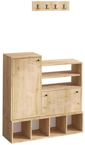 Έπιπλο Εισόδου Wess 393MRD1114 100x35x120cm Oak Μοριοσανίδα, Μελαμίνη
