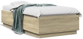 vidaXL Πλαίσιο Κρεβατιού Sonoma Δρυς 75 x 190 εκ. Επεξεργασμένο Ξύλο
