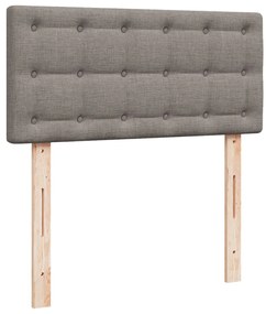 vidaXL Κρεβάτι Boxspring με Στρώμα Taupe 80x200 εκ. Υφασμάτινο