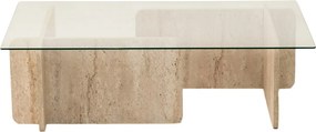 Τραπεζάκι Σαλονιού Τραβερτίνη DEFOZE 105x65x30
