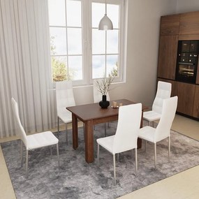 Τραπέζι Quiin επεκτεινόμενο καρυδί 120-174x70x73.5εκ 164x70x73.5 εκ.