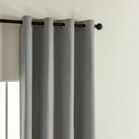 Beauty Home Κουρτίνα Full Blackout σκίασης με 8 κρίκους Soft Art 8391 Grey-11 140x270 Γκρι