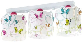 Παιδικό Φωτιστικό Οροφής τρίφωτο BUTTERFLY με πεταλούδες Ango Dalber-62143-Πολύχρωμο 62143