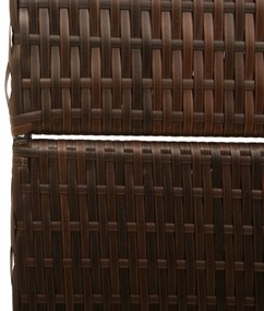 vidaXL Χωρίσματα Δωματίου 3 Πάνελ Φορητά Καφέ 146x180 εκ. Πολυρατάν