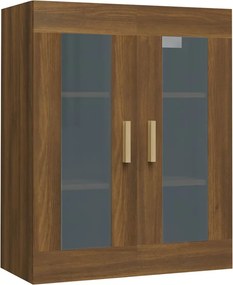 vidaXL Κρεμαστό Ντουλάπι Τοίχου Καφέ Δρυς 69,5x34x90 εκ Επεξ. Ξύλο