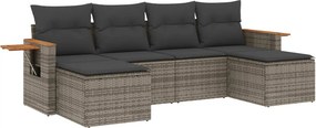 vidaXL Patio Sofa Set 4-θέσια Grey
