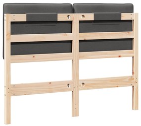 vidaXL Ταπετσαρισμένο κεφαλάρι με κεφαλάρι Καφέ και Σκούρο Γκρι 120 cm