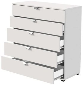 Κομότα - Συρταριέρα Duero 5F 90 Λευκή 90x40x95 εκ. 90x40x95 εκ.