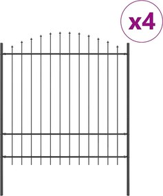 vidaXL Φράχτης Κήπου 4 pcs Γκρι 170 x 215 cm