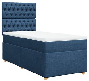 ΚΡΕΒΑΤΙ BOXSPRING ΜΕ ΣΤΡΩΜΑ ΜΠΛΕ 100 X 200 ΕΚ. ΥΦΑΣΜΑΤΙΝΟ 3291204