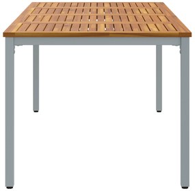 vidaXL Τραπεζάκι Κήπου 200x90x75 εκ. από Μασίφ Ξύλο Ακακίας και Μέταλλο
