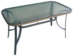 Τραπέζι Αλουμινίου Ανθρακί 140x80x74cm