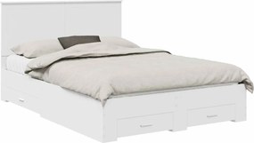 vidaXL Σκελετός Κρεβατιού Λευκό 140 x 190 cm Επεξεργασμένο ξύλο