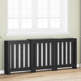vidaXL Κάλυμμα Θερμαντήρα  Μαύρη Δρυς 205x21.5x83.5 εκ. Μηχανικά Ξύλο