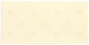 vidaXL Πάνελ Τοίχου 12 τεμ. Κρεμ 60 x 30 εκ. 2,16 μ² Συνθετικό Δέρμα