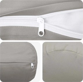 vidaXL Κάλυμμα Μαξιλαριού 2 pcs HEERLEN Γκρι Ø 15 x 40 εκ Πολυεστέρας