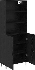vidaXL Highboard 2 pcs Μαύρη Οξυά 69,5 x 34 x 180 εκ.