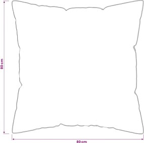 vidaXL Μαξιλάρι 80 x 80 cm Αυστραλιανό Μαλλί Λευκό