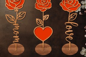 Σετ των 2 Intra απο ξύλο plywood 3mm-4mm πάχος 3 Ξύλινη βάση κοπής λουλουδιών με λέιζερ Δίασταση 15x15 cm INTRAFABR-114067169