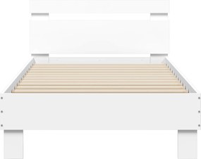 vidaXL Κρεβάτι με Κεφαλάρι Λευκό 80 x 200 cm Επεξεργασμένο Ξύλο