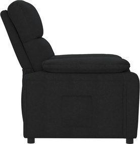 vidaXL Πολυθρόνα Ανακλινόμενη Μαύρη Υφασμάτινη