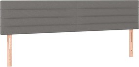 vidaXL Κρεβάτι Boxspring με Στρώμα Σκούρο Γκρι 120x190 εκ Υφασμάτινο