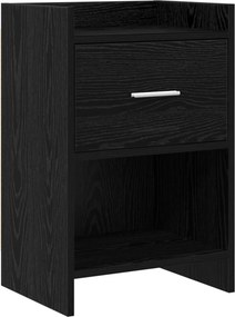 vidaXL Κομοδίνα Μαύρη Δρυς 40 x 30 x 60 cm Επεξεργασμένο Ξύλο