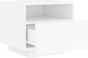 vidaXL Κομοδίνο με Φώτα LED Λευκό 40 x 39 x 37 εκ.