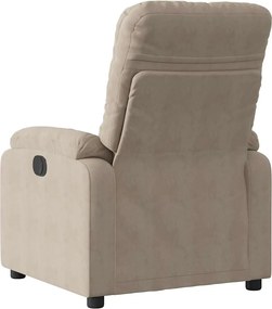 vidaXL Πολυθρόνα Ανακλινόμενη Taupe Ύφασμα Μικροϊνών