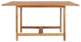 vidaXL Τραπέζι Κήπου 150 x 150 x 76 εκ. από Μασίφ Ξύλο Teak