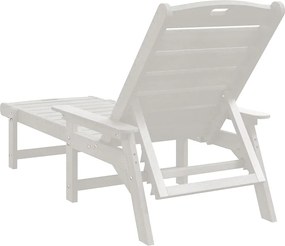 vidaXL Ξαπλώστρα 2 pcs Λευκό 195,5 x 53 x 98,5 εκ Πολυαιθυλένιο