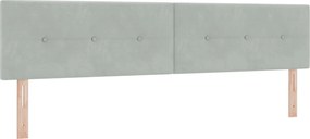 vidaXL Κρεβάτι Box Spring με Στρώμα και LED Ανοιχτό γκρι 200 x 200 cm