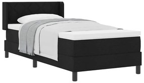 vidaXL Κρεβάτι box spring με στρώμα με στρώμα Μαύρο 100 x 200 cm