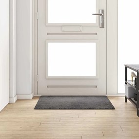 vidaXL Δερμάτινο Χαλί Γκρι 100 x 100 cm 100% Πολυπροπυλένιο Τούφτα