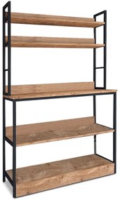Ραφιέρα Foyer 0220250 101x36x160,7cm Black-Oak