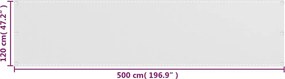 vidaXL Διαχωριστικό Βεράντας Λευκό 120 x 500 εκ. από HDPE