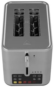 Τοστιέρα ψωμιού AENO ATS0004, 1600W, 4 φέτες, 6 στάδια, 3 λειτουργίες, αφαιρούμενος δίσκος για ψίχουλα, Inox